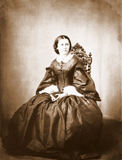 ロベルト・シューマンの妻、クララ・シューマン（1819〜1896）の肖像。 作： Unknown photographer