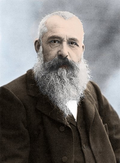 フランスの画家、クロード・モネ（1840-1926）の肖像。 作： Unknown photographer