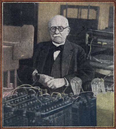 エドゥアール・ブランリー（1844-1940）の肖像（フランスの発明家、物理学者エドゥアール・ブランリーの肖像） "Le pelerin "より 1934年5月 個人蔵 作： 未知の写真家