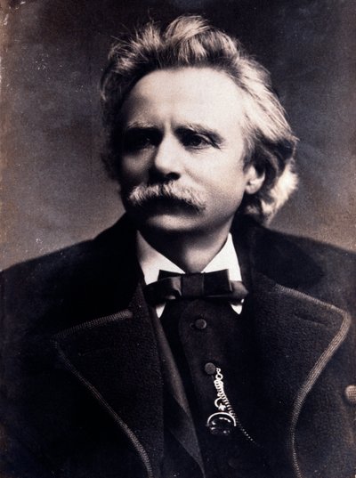 エドヴァルド・グリーグ（1843-1907）の肖像 ノルウェーの作曲家 写真19世紀ミラノ、ビブリオテカ・デル・コンセルヴァトーリオ 作： Unknown photographer