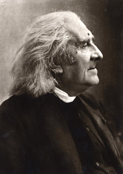ハンガリーの作曲家・ピアニスト、フランツ・リスト（1811-1886）の肖像。 作： Unknown photographer