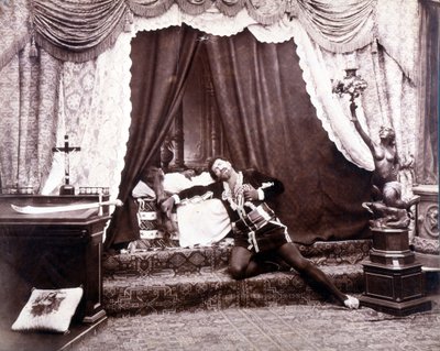 イタリア人テノール歌手フランチェスコ・タマーニョ（1850〜1905）の肖像（ジュゼッペ・ヴェルディ作曲「オテロ」終幕にて 作： Unknown photographer