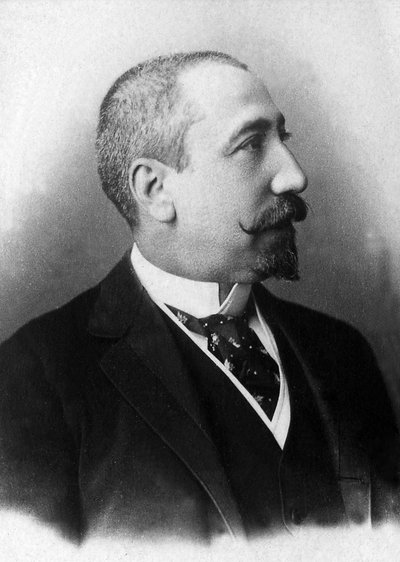 1896年にアカデミー・フランセーズに選出された作家・ジャーナリスト、ジャック・アナトール・フランソワ・ティボー・ディット・アナトール・フランス（1844-1942）の肖像。 作： Unknown photographer