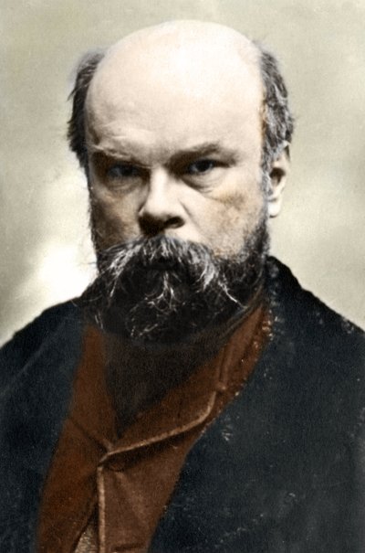 フランスの詩人、ポール・ヴェルレーヌ（1844-1896）の肖像。 作： Unknown photographer