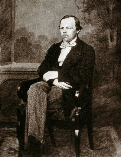 ロシアの作家Fedor Dostoievsky（DostoevskyまたはDostoevsky）（1821-1881）の肖像。19世紀の写真。 作： Unknown photographer
