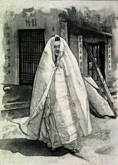 19世紀末のコリアン女性の肖像。 作： Unknown photographer