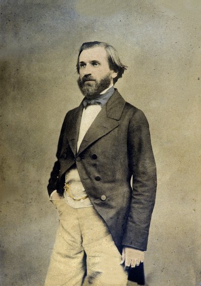 イタリアの作曲家ジュゼッペ・ヴェルディ（1813〜1901）の肖像。 作： Unknown photographer
