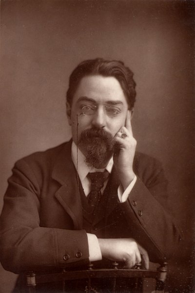 シドニー・ウェッブ、パスフィールド男爵（1859～1947）イギリスの政治経済学者、社会改革者、1890年頃（モノクロ写真） 作： Unknown photographer