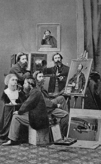 彫刻家、画家、写真家の3つの顔を持つアーティスト。写真、19世紀後半、パリColl.セルバ。 作： Unknown photographer