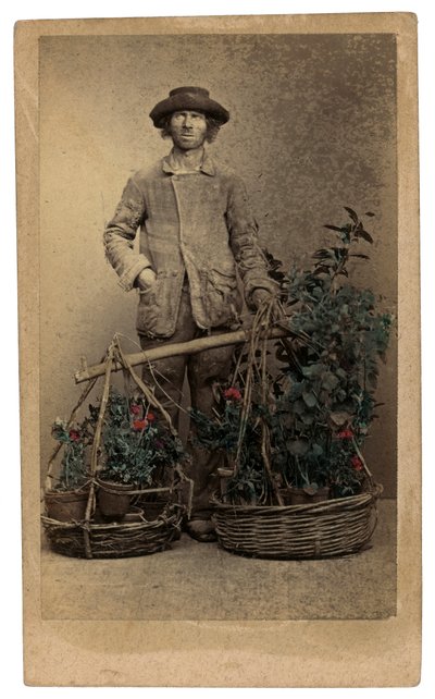 ベネチアの衣装と仮面：植物の行商人 作： Unknown photographer