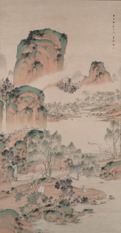 青緑風の春の風景 作： Uragami Shunkin
