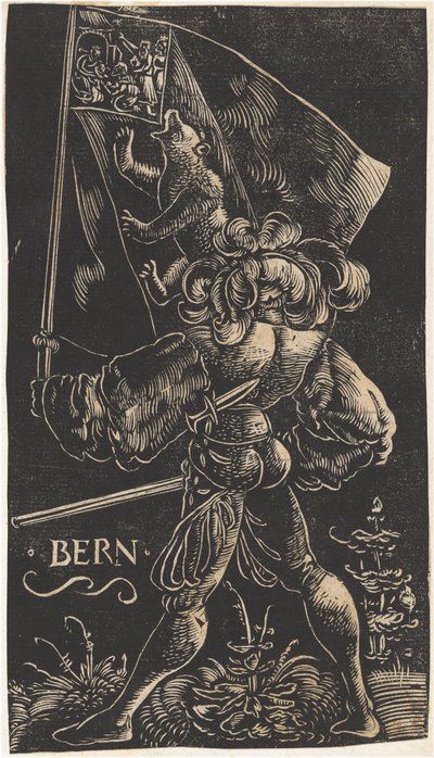 ベルン州の旗手、1521 年。 作： Urs Graf