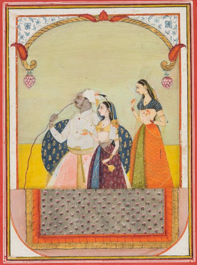 マハラジャ・スリ・アナンド・シンジとその配偶者（1729年 作： Ustad Murad