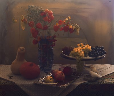 秋の果物の静物画 作： UstinaGreen