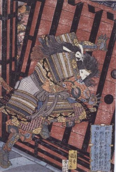 門を守る判官、1830年頃 作： Utagawa Kunisada