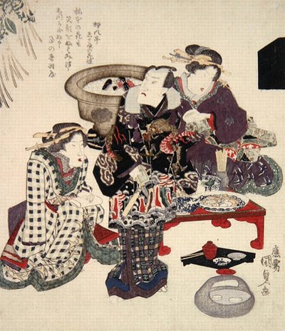 梅本のおたわや（尾上菊五郎） 1825年頃（彩色木版画 作： Utagawa Kunisada