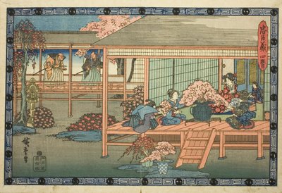 連載「忠臣蔵の仇討ち」より第4幕「四段目」 作： Utagawa Hiroshige