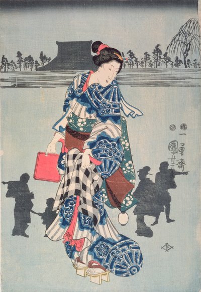 ドラマ「忠臣蔵」第3幕、1840年頃（色版画） 作： Utagawa Hiroshige