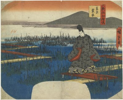 Ariwara no Narihira, early 19th century 作： Utagawa Hiroshige