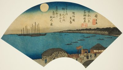 連載「東都八景」より 高輪秋月（たかなわしゅうげつ） 作： Utagawa Hiroshige