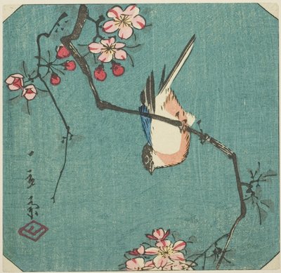 ウソ、無題のはりまぜ版画の一部 作： Utagawa Hiroshige