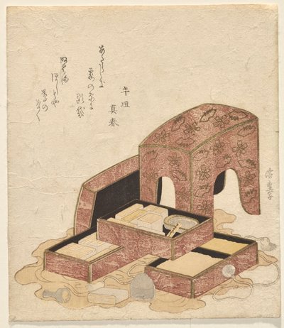 各種印鑑トレー付書道セット 作： Utagawa Hiroshige