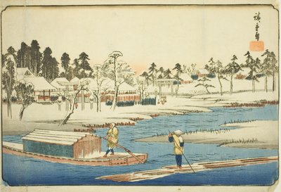 連載「東都名所」より 真崎雪晴の図 作： Utagawa Hiroshige
