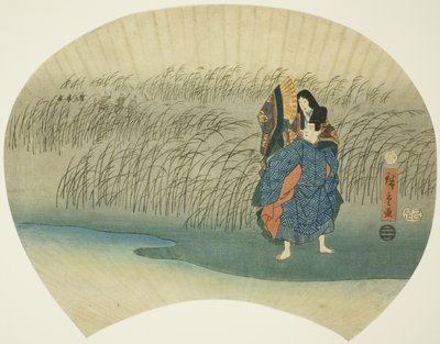 伊勢物語 芥川物語 駆け落ちする夫婦 作： Utagawa Hiroshige