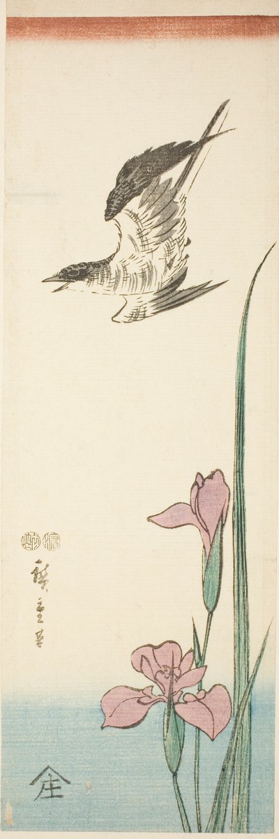 カッコウとアイリス 作： Utagawa Hiroshige