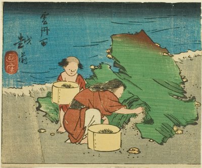 越前、シートNo. 「くにづくしはりまぜずえ」シリーズ 10枚 作： Utagawa Hiroshige
