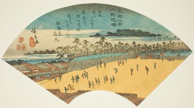 連載「東都八景」より 上野番所 上野の晩鐘 作： Utagawa Hiroshige