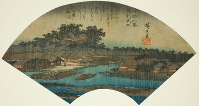 連載「東都八景」より 松知山夕雨（まつちやまやう） 作： Utagawa Hiroshige