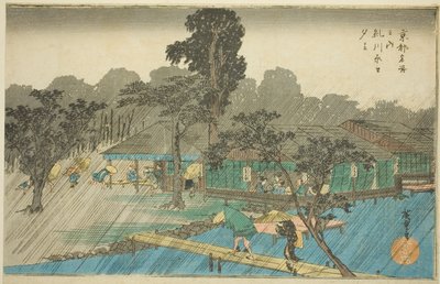 絵ヴェ人ｇ しょうぇｒ あｔ テェ 版ｋ おｆ 正す 理ヴェｒ （糺河原 の 弓立）、 ｆろｍ テェ セリエｓ ”ファもうｓ Ｐァ背ｓ 員 居と （居と 名所 の うち）” 作： Utagawa Hiroshige