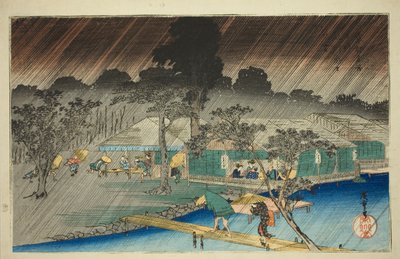 絵ヴェ人ｇ しょうぇｒ あｔ テェ 版ｋ おｆ 正す 理ヴェｒ （糺河原 の 弓立）、 ｆろｍ テェ セリエｓ ”ファもうｓ Ｐァ背ｓ 員 居と （居と 名所 の うち）” 作： Utagawa Hiroshige
