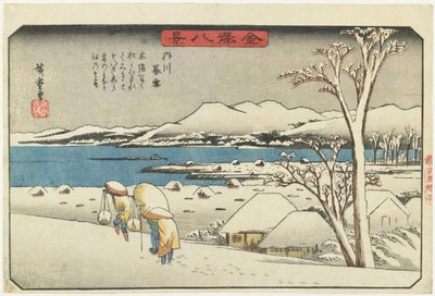Evening Snow at Uchikawa, 1835-1836 作： Utagawa Hiroshige