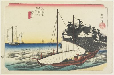 Ferry Gate of Shichiri, Kuwana, c. 1833 作： Utagawa Hiroshige