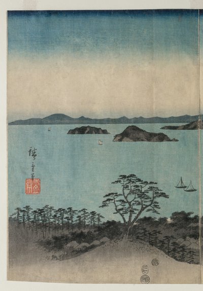 金沢、武蔵の満月 作： Utagawa Hiroshige