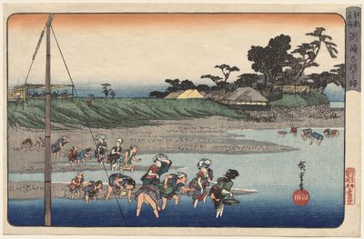 名所江戸名所 洲崎干潮貝拾い 作： Utagawa Hiroshige