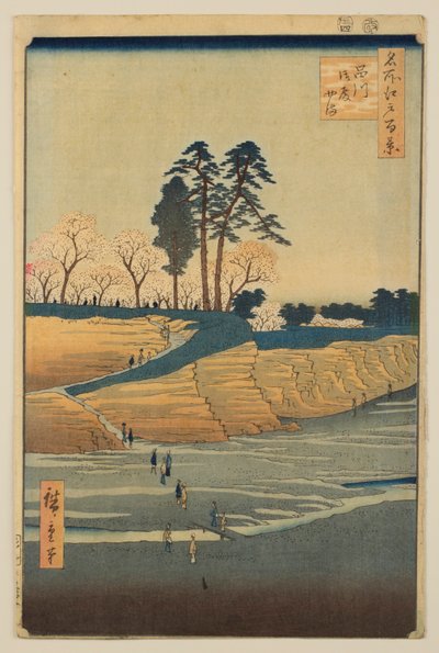 名所江戸百景より 品川御殿山 作： 歌川広重