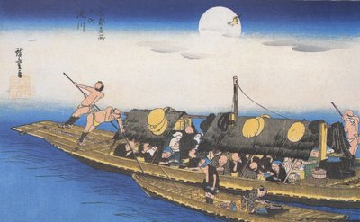 広重 川の渡し 作： Utagawa Hiroshige
