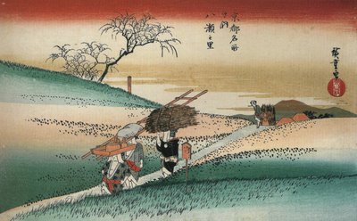 広重 野道を歩く女性たち 作： Utagawa Hiroshige