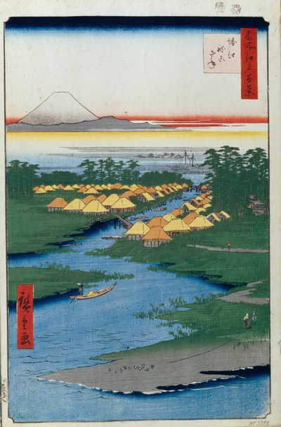 堀江とねこざね江戸百景1856-1858 作： Utagawa Hiroshige
