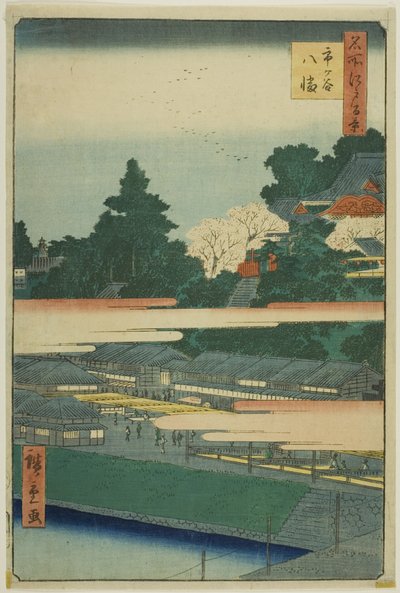 市ヶ谷八幡神社（『名所江戸百景』より 作： Utagawa Hiroshige