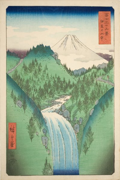 伊豆の山中 富嶽三十六景より 作： Utagawa Hiroshige