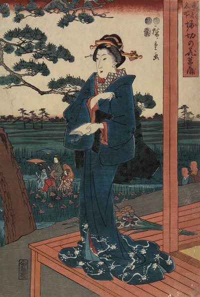 Iris Gaeden at Horikiri, April 1852 作： Utagawa Hiroshige