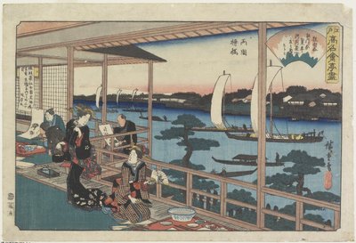Kawachiya at Yanagibashi in Ryo_goku, c. 1835-1842 作： Utagawa Hiroshige
