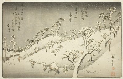 ィン下痢んｇ Ｓのｗ あｔ 飛鳥山 （飛鳥山 の 暮雪）、 ｆろｍ テェ セリエｓ ”英ｇｈｔ ヴィエｗｓ 員 テェ エンビロンｓ おｆ 江戸 （江戸 金庫 八景 の うち）” 作： Utagawa Hiroshige