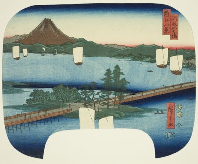 近江八景 瀬田の長橋 作： Utagawa Hiroshige