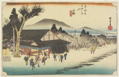 Megawa Village, Ishibe, c. 1833 作： Utagawa Hiroshige