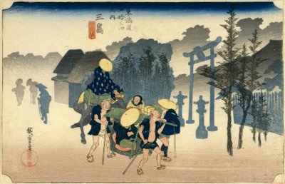 Mishima Station 11 作： Utagawa Hiroshige